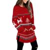 imageXIEERDUO Womens Casual Sweatshirts Long Sleeve Shirts Oversized With Pocket Tunic Tops S3XL142xmas Deer