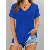 imageXIEERDUO Womens T Shirts V Neck Summer Tops Basic Short Sleeve Shirts 2 Pack3 Pack2 Pack BlackNavy