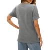 imageXIEERDUO Womens T Shirts V Neck Summer Tops Basic Short Sleeve Shirts 2 Pack3 Pack2 Pack GreyWhite