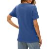 imageXIEERDUO Womens T Shirts V Neck Summer Tops Basic Short Sleeve Shirts 2 Pack3 Pack3 Pack BlackNavyWhite
