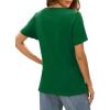 imageXIEERDUO Womens T Shirts V Neck Summer Tops Basic Short Sleeve Shirts 2 Pack3 Pack3 Pack GreenBlackWhite