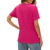 imageXIEERDUO Womens T Shirts V Neck Summer Tops Basic Short Sleeve Shirts 2 Pack3 Pack3 Pack PinkBlackWhite