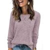 imageXIEERDUO Long Sleeve Shirts for Women Tunic Tops Casual Fall Tops Lightweight Sweaters 2024Pink
