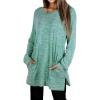 imageXIEERDUO Womens Casual Sweatshirts Long Sleeve Shirts Oversized With Pocket Tunic Tops S3XL107lakegreen