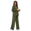 imageXIEERDUO Womens 2 Piece Lounge Sets Casual Fall Travel Outfits Fashion Wide Leg Tracksuit Cozy Sweatsuits S3XLD Army Green