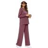 imageXIEERDUO Womens 2 Piece Lounge Sets Casual Fall Travel Outfits Fashion Wide Leg Tracksuit Cozy Sweatsuits S3XLN Coral
