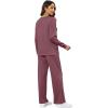 imageXIEERDUO Womens 2 Piece Lounge Sets Casual Fall Travel Outfits Fashion Wide Leg Tracksuit Cozy Sweatsuits S3XLN Coral