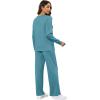 imageXIEERDUO Womens 2 Piece Lounge Sets Casual Fall Travel Outfits Fashion Wide Leg Tracksuit Cozy Sweatsuits S3XLP Lake
