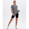 imageWomens Workout Tops Short Sleeve Shirts with Sun Protection Trendy Spring Summer Outfits S3XL01 Grey