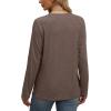imageXIEERDUO Womens Long Sleeve Shirts Casual Fall Fashion Crewneck Tops Loose Fit LightweightCoffee