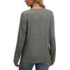 imageXIEERDUO Womens Long Sleeve Shirts Casual Fall Fashion Crewneck Tops Loose Fit LightweightGray