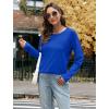 imageXIEERDUO Womens Long Sleeve Shirts Casual Fall Fashion Crewneck Tops Loose Fit LightweightRoyal Blue