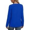 imageXIEERDUO Womens Long Sleeve Shirts Casual Fall Fashion Crewneck Tops Loose Fit LightweightRoyal Blue