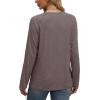 imageXIEERDUO Womens Long Sleeve Shirts Casual Fall Fashion Crewneck Tops Loose Fit LightweightTaupe