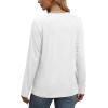 imageXIEERDUO Womens Long Sleeve Shirts Casual Fall Fashion Crewneck Tops Loose Fit LightweightWhite