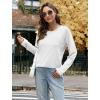 imageXIEERDUO Womens Long Sleeve Shirts Casual Fall Fashion Crewneck Tops Loose Fit LightweightWhite