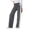 imageXIEERDUO Lounge Sets For Women 2024 Half Zip Sweatshirt And Wide Leg Sweatpant 2 Piece Outfits Sweatsuit TracksuitColor Block Dimgray