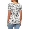 imageXIEERDUO Womens Summer Tops Short Sleeve Shirts for Women Sexy Tops Y2K Shirts One Piece Cutout TopsBlack Lines
