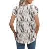 imageXIEERDUO Womens Tops Short Sleeve Shirts Blouses for Women Dressy Casual Cap Sleeve Tops with Curved HemXbeige Spots