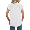 imageXIEERDUO Womens Tops Short Sleeve Shirts Blouses for Women Dressy Casual Cap Sleeve Tops with Curved HemXflag