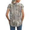imageXIEERDUO Womens Tops Short Sleeve Shirts Blouses for Women Dressy Casual Cap Sleeve Tops with Curved HemXgrey Branch Print
