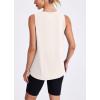 imageWomens Workout Tank Tops Lightweight Sleeveless Shirts for Women Loose Fit Tops for Athletic Running Tennis Yoga01white Apricot