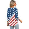 imageXIEERDUO 34 Length Sleeve Womens Tops Dressy Casual Blouses for Women 2025 Trendy V Neck T Shirts Summer ClothesFlag B