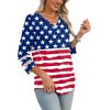 imageXIEERDUO 34 Length Sleeve Womens Tops Dressy Casual Blouses for Women 2025 Trendy V Neck T Shirts Summer ClothesFlag a