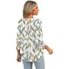 imageXIEERDUO 34 Length Sleeve Womens Tops Dressy Casual Blouses for Women 2025 Trendy V Neck T Shirts Summer ClothesZ Colorful Leaf
