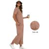 imageXIEERDUO Womens 2 Piece Lounge Set Fashion Travel Outfits Vacation Tracksuit Comfy Wide Leg Airport Loungewear S3XLBrown