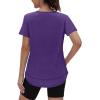 imageWomens Workout Tops Short Sleeve Shirts with Sun Protection Trendy Spring Summer Outfits S3XL10 Purple