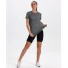 imageWomens Workout Tops Short Sleeve Shirts with Sun Protection Trendy Spring Summer Outfits S3XL11 Dark Grey