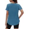 imageWomens Workout Tops Short Sleeve Shirts with Sun Protection Trendy Spring Summer Outfits S3XL12 Dark Blue Green