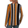 imageXIEERDUO Long Sleeve Shirts for Women V Neck Fall Tops Basic Tunic Tops Loose Fit Dressy 2025Patternedkhaki Stripe