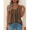 imageXIEERDUO Womens Tank Tops Spaghetti Strap Camisoles Eyelet Embroidery Scoop Neck TopsBoho