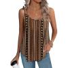 imageXIEERDUO Womens Tank Tops Spaghetti Strap Camisoles Eyelet Embroidery Scoop Neck TopsBoho