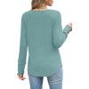 imageXIEERDUO Long Sleeve Shirt for Women Fall Outfits 2025 Dressy Casual Fashion Clothing V Neck Tunic Tops with ButtonGreyblue