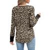 imageXIEERDUO Long Sleeve Shirt for Women Fall Outfits 2025 Dressy Casual Fashion Clothing V Neck Tunic Tops with ButtonLeopard