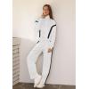 imageXIEERDUO Lounge Sets for Women 2025 Sweatsuit 2 Piece Outfits Sweatshirt Wide Leg Sweatpant Tracksuit Matching SetWhiteblack