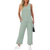 imageXIEERDUO Two Piece Sets for Women Summer Vacation Travel Outfits V Neck Lounge Matching SetsSage Green