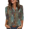 imageXIEERDUO Womens 34 Sleeve Tops 2025 VNeck Summer Outfits Casual Pleated Shirts Blouses Beach Vacation Fall Fashion ClothesFvintage Boho