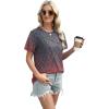 imageXIEERDUO Womens Summer Tops 2025 Pleated Round Neck Short Sleeve Shirts Business CasualZ Tiedye B