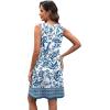 imageXIEERDUO Summer Dresses for Women 2025 Casual Classy Dress V Neck Swimsuit Coverups Fashion ClothingBlue Print
