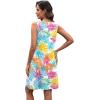 imageXIEERDUO Summer Dresses for Women 2025 Casual Classy Dress V Neck Swimsuit Coverups Fashion ClothingColorful Leaf