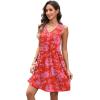 imageXIEERDUO Summer Dresses for Women 2025 Casual Classy Dress V Neck Swimsuit Coverups Fashion ClothingPink Floral