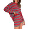 imageXIEERDUO Womens Sweater Sets 2 Piece Outfits Shorts Athleisure Lounge Wear Fall Fashion 2024Hgreyred