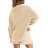 imageXIEERDUO Womens Sweater Sets 2 Piece Outfits Shorts Athleisure Lounge Wear Fall Fashion 2024Uapricot