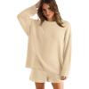 imageXIEERDUO Womens Sweater Sets 2 Piece Outfits Shorts Athleisure Lounge Wear Fall Fashion 2024Uapricot
