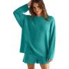 imageXIEERDUO Womens Sweater Sets 2 Piece Outfits Shorts Athleisure Lounge Wear Fall Fashion 2024Ybluegreen