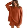 imageXIEERDUO Womens Sweater Sets 2 Piece Outfits Shorts Athleisure Lounge Wear Fall Fashion 2024Zrust